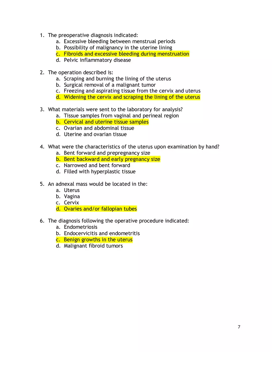Medical Terminology Chapter 8 Assignment - Page 7