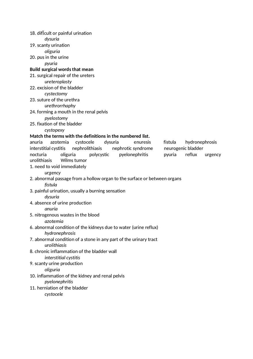 Medical Terminology Week 11 Assignment - Page 2
