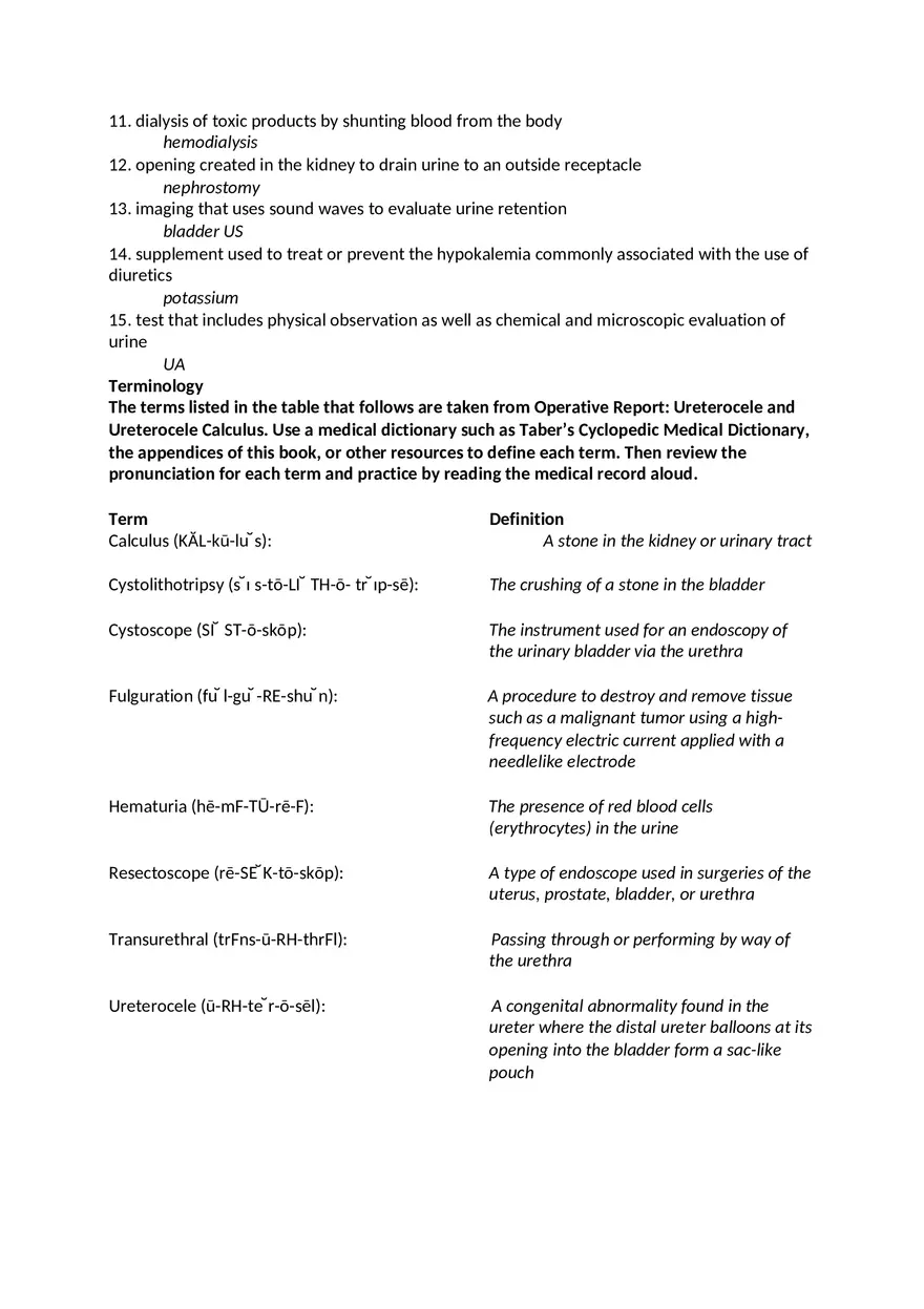 Medical Terminology Week 11 Assignment - Page 4