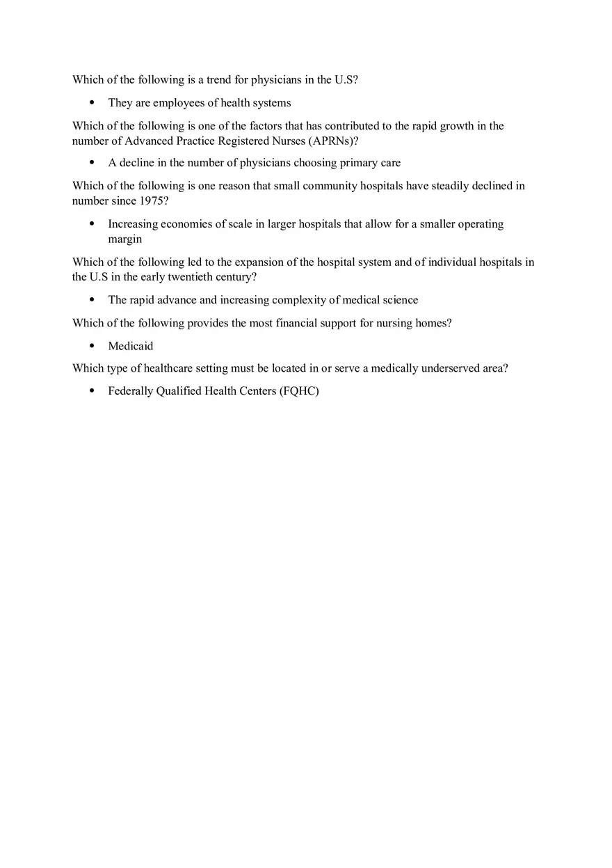 Healthcare Chapter 2 Quiz - Page 2