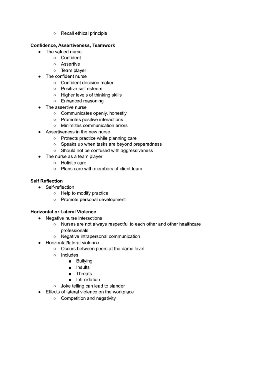 Professional Behaviors in Nursing Notes - Page 7