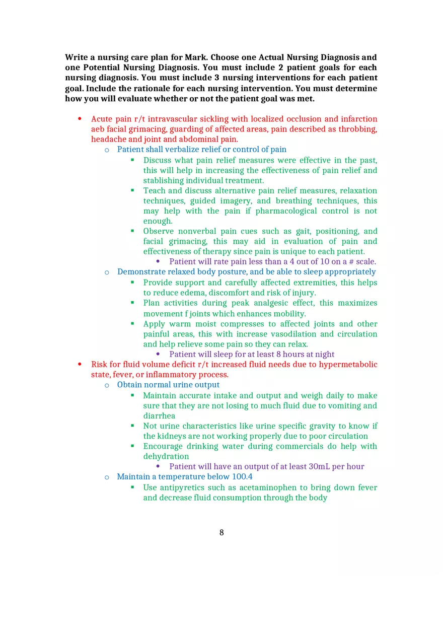 Case Study - Sickle Cell Anemia - Page 8