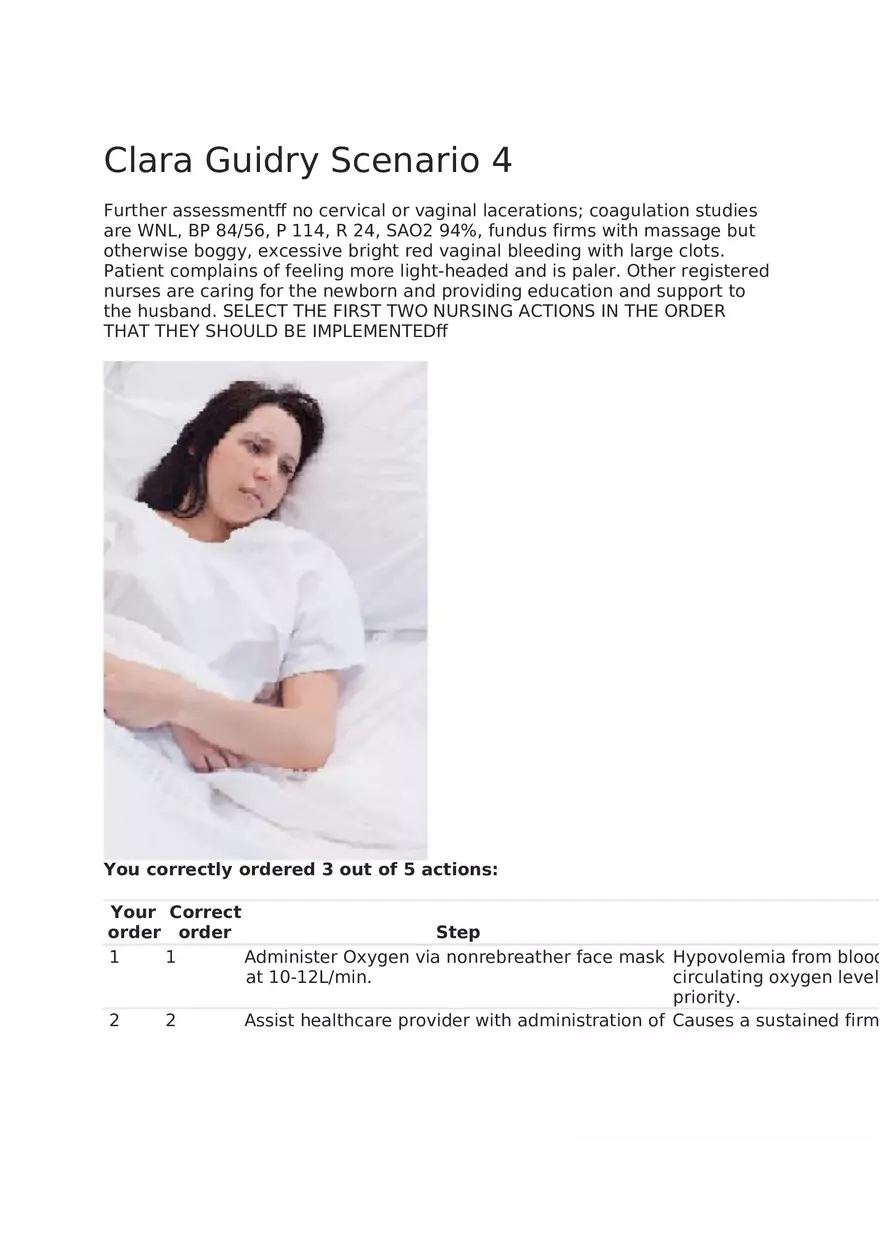 Maternal Newborn Scenarios Clara Guidry - Page 10