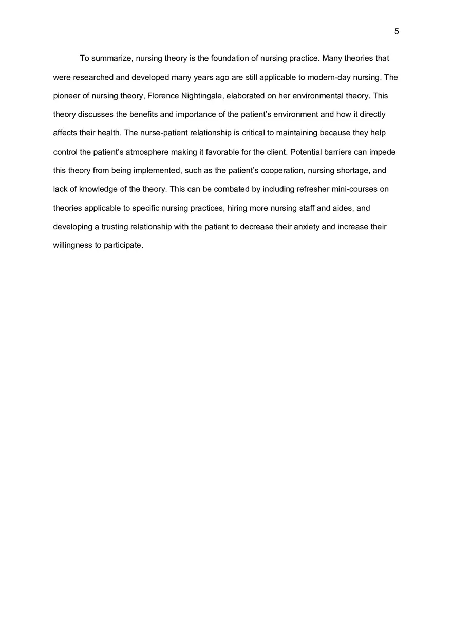 Florence Nightingale Environmental Theory - Page 5