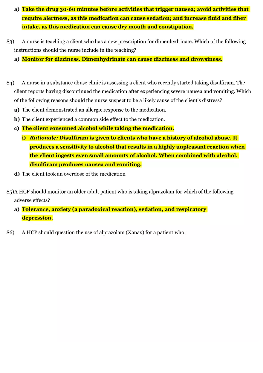 Pharmacology Final Review 2020 Part 4 - Page 7