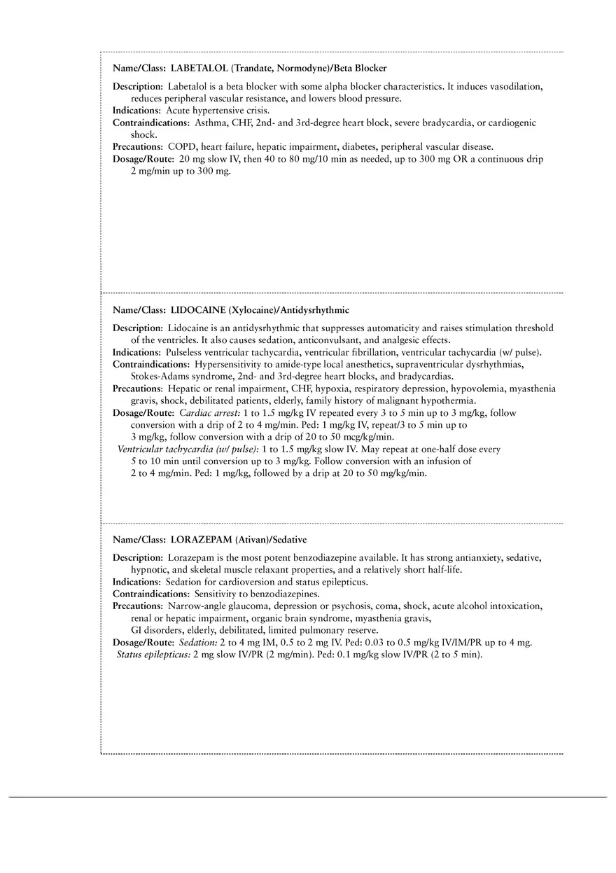 Emergency Drug Cards 20 - Page 2
