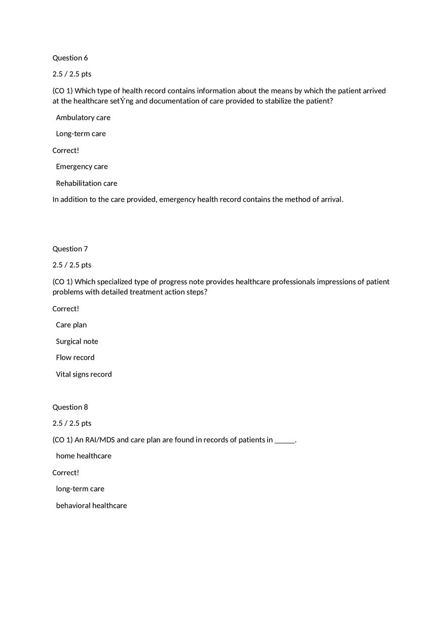 Which of the Following is Documented in a Rehabilitation Service Record - Page 3