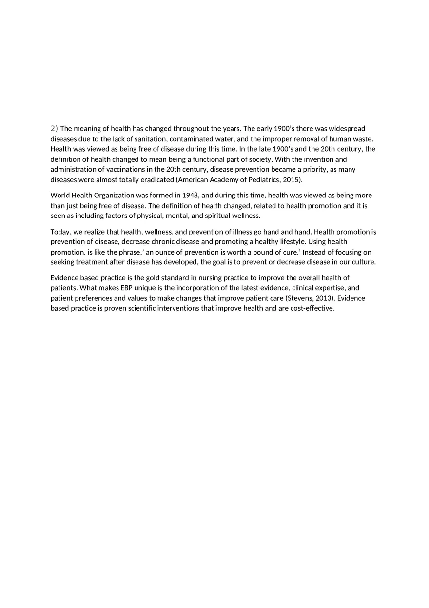 Explain How the Understanding of Health Has Changed Over Time - Page 2