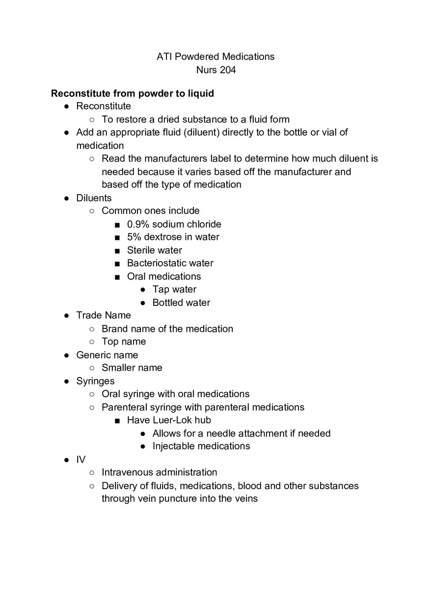 Powdered Medications - Page 1