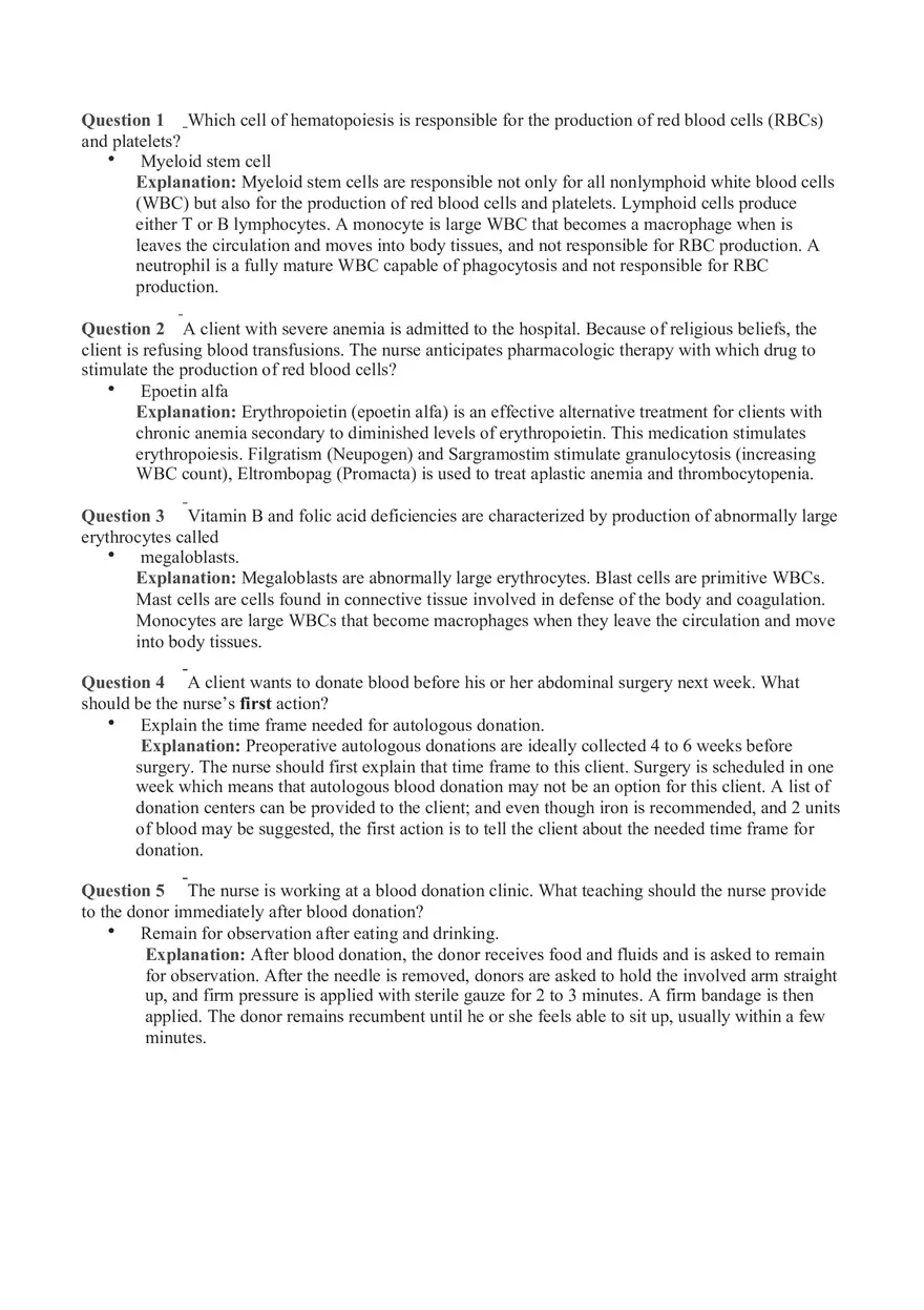 Hemo Function Questions 1 - Page 1