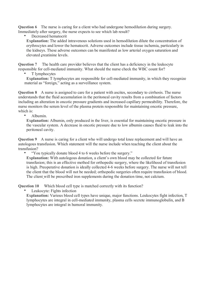 Hemo Function Questions 1 - Page 2