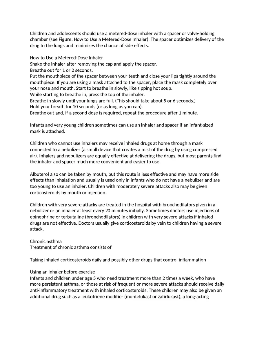 A Nurse is Caring for an Adolescent Who is Experiencing Status Asthmaticus - Page 6