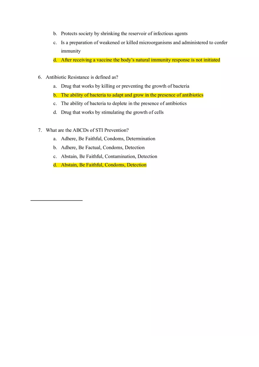 Chapter 13 Infectious Disease Questions - Page 2