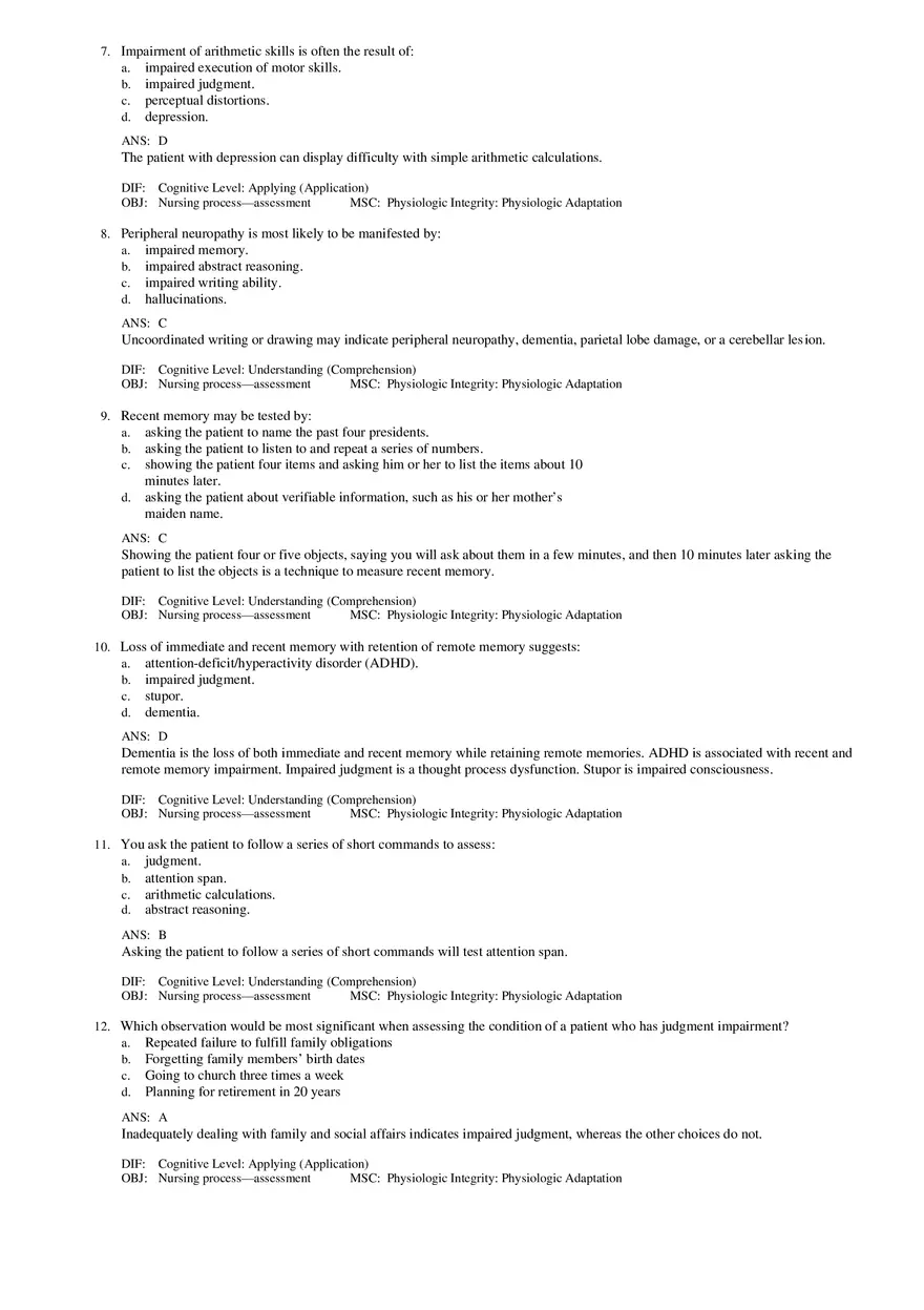 Chapter 07 Mental Status Answers - Page 2