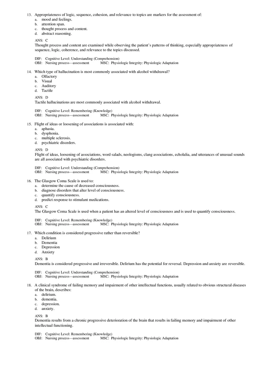 Chapter 07 Mental Status Answers - Page 3