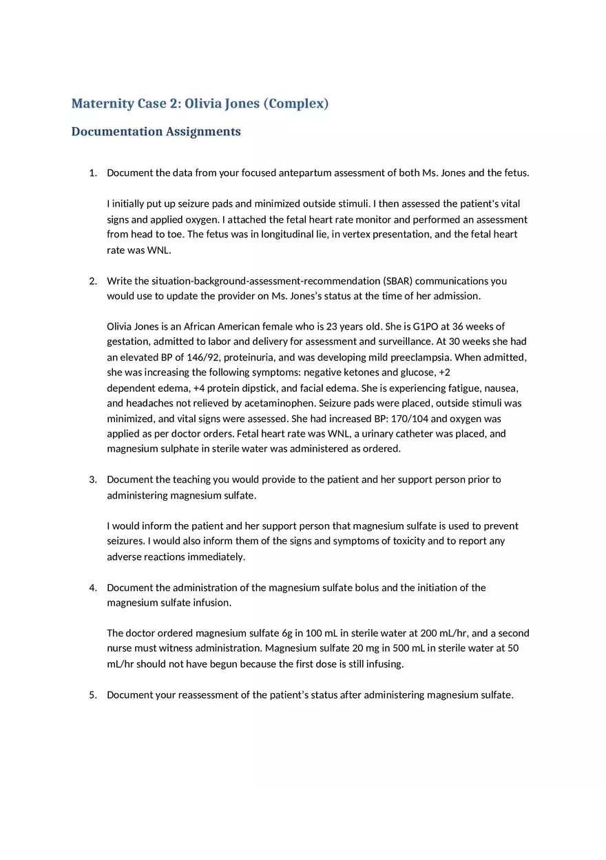 Maternity Case 2 Olivia Jones - Page 1