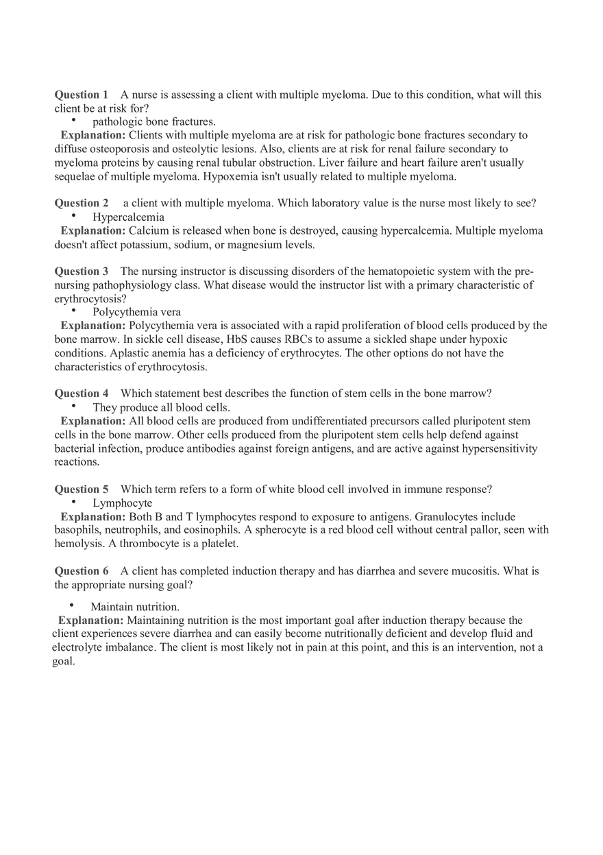 Hemo Function Questions 13 - Page 1