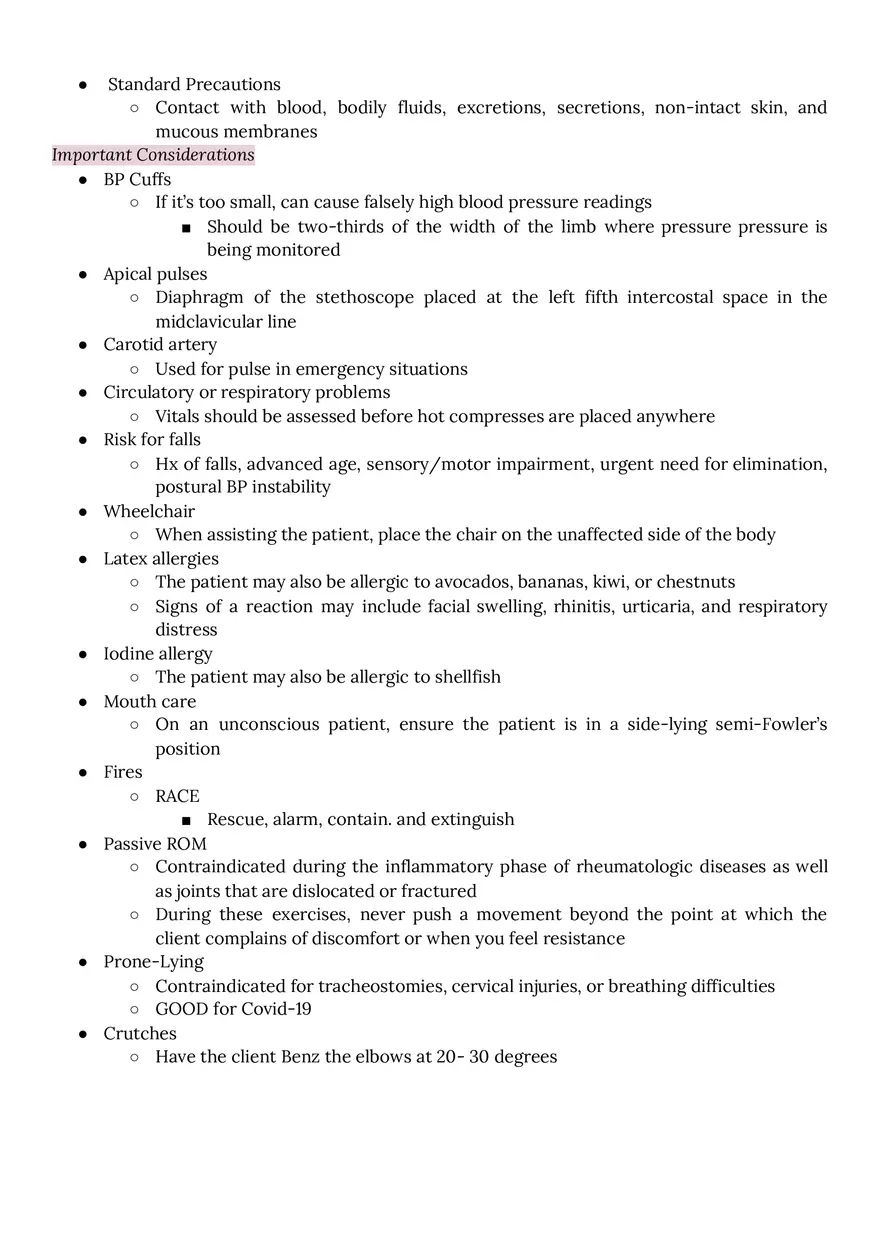 ATI Exam Study Guide Fundamentals - Page 18
