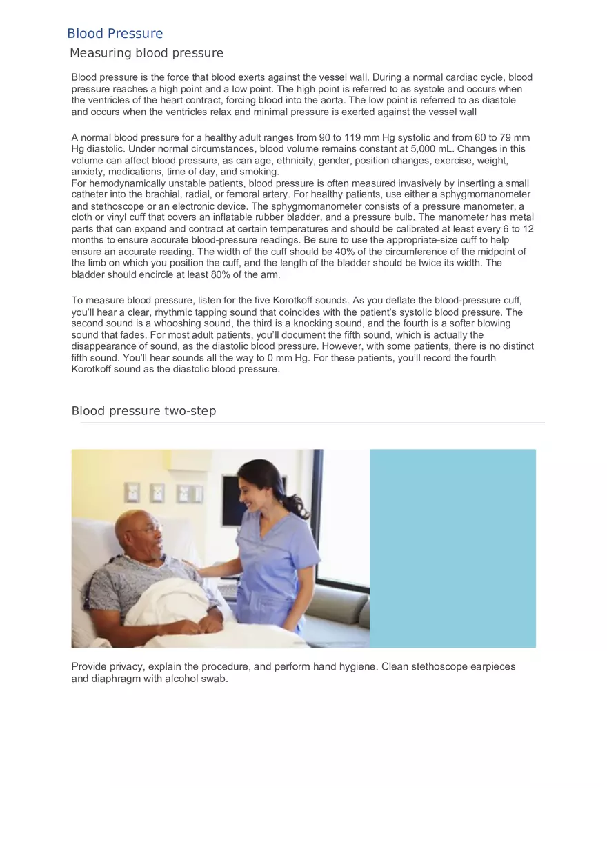 Measuring Blood Pressure - Page 1