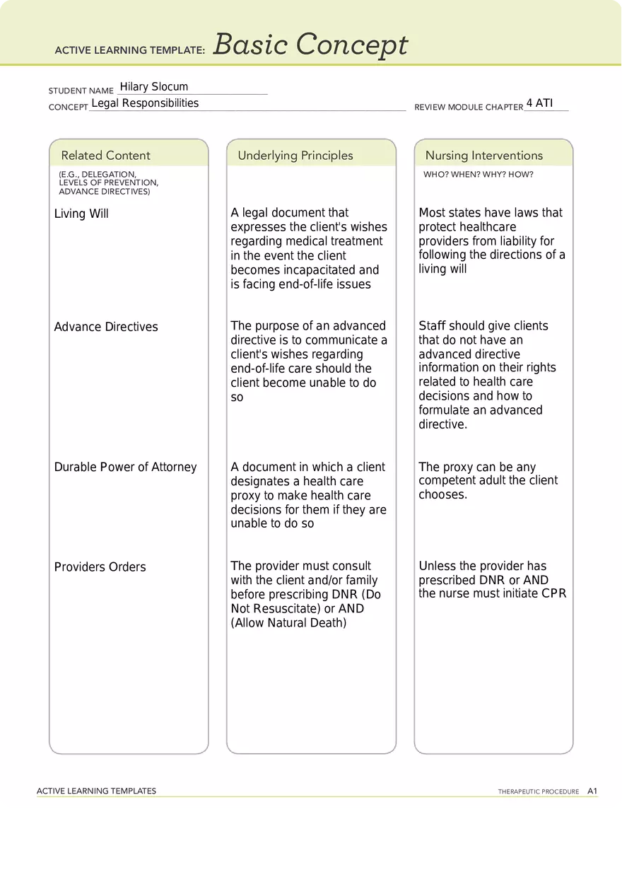 Legal Responsibilities - Page 1