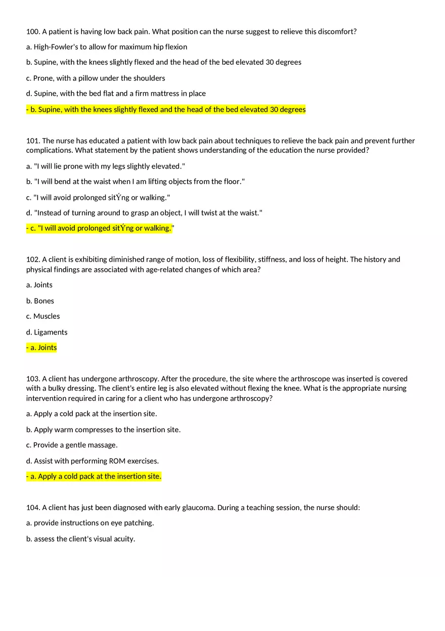 Multidimensional Care 1 Exam Part 3 Answers - Page 5