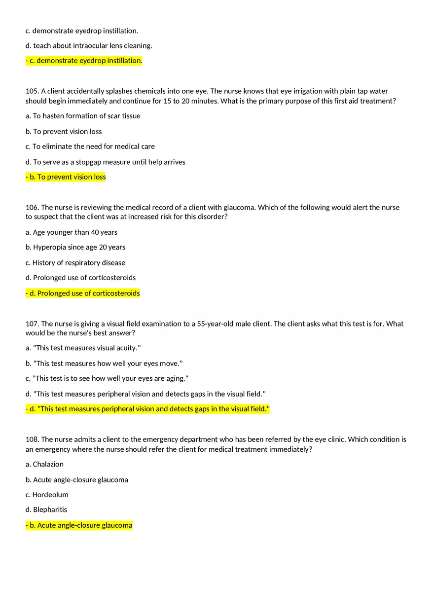 Multidimensional Care 1 Exam Part 3 Answers - Page 6