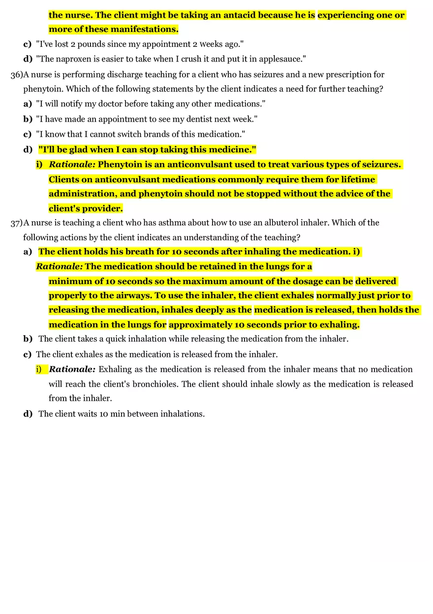 Pharmacology Final Review 2020 Part 2 - Page 8