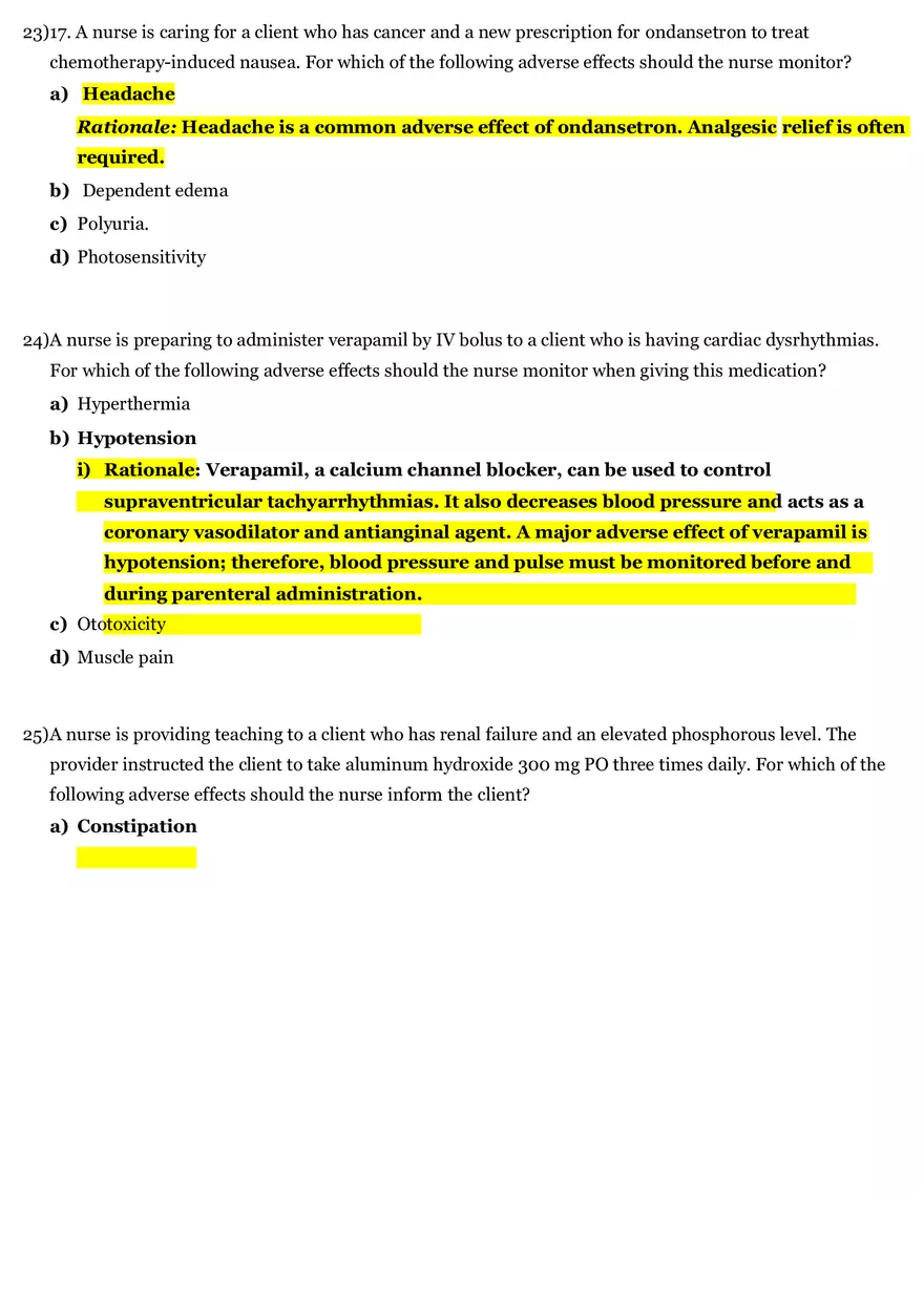 Pharmacology Final Review 2020 Part 2 - Page 1