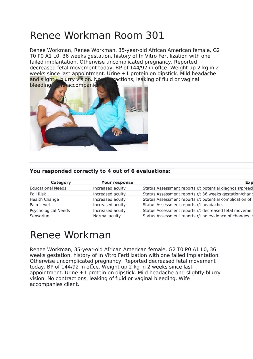Maternal Newborn Scenarios Renee Workman - Page 1