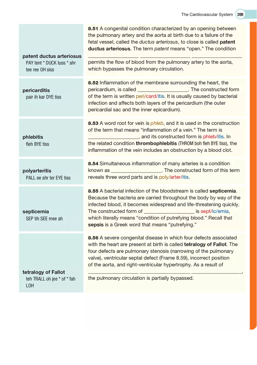 The Cardiovascular System Medical Terminology - Page 10
