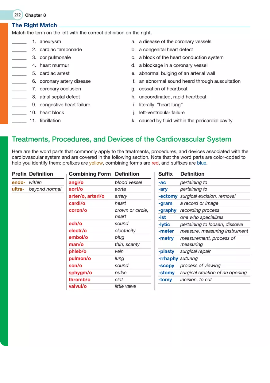 The Cardiovascular System Medical Terminology - Page 14
