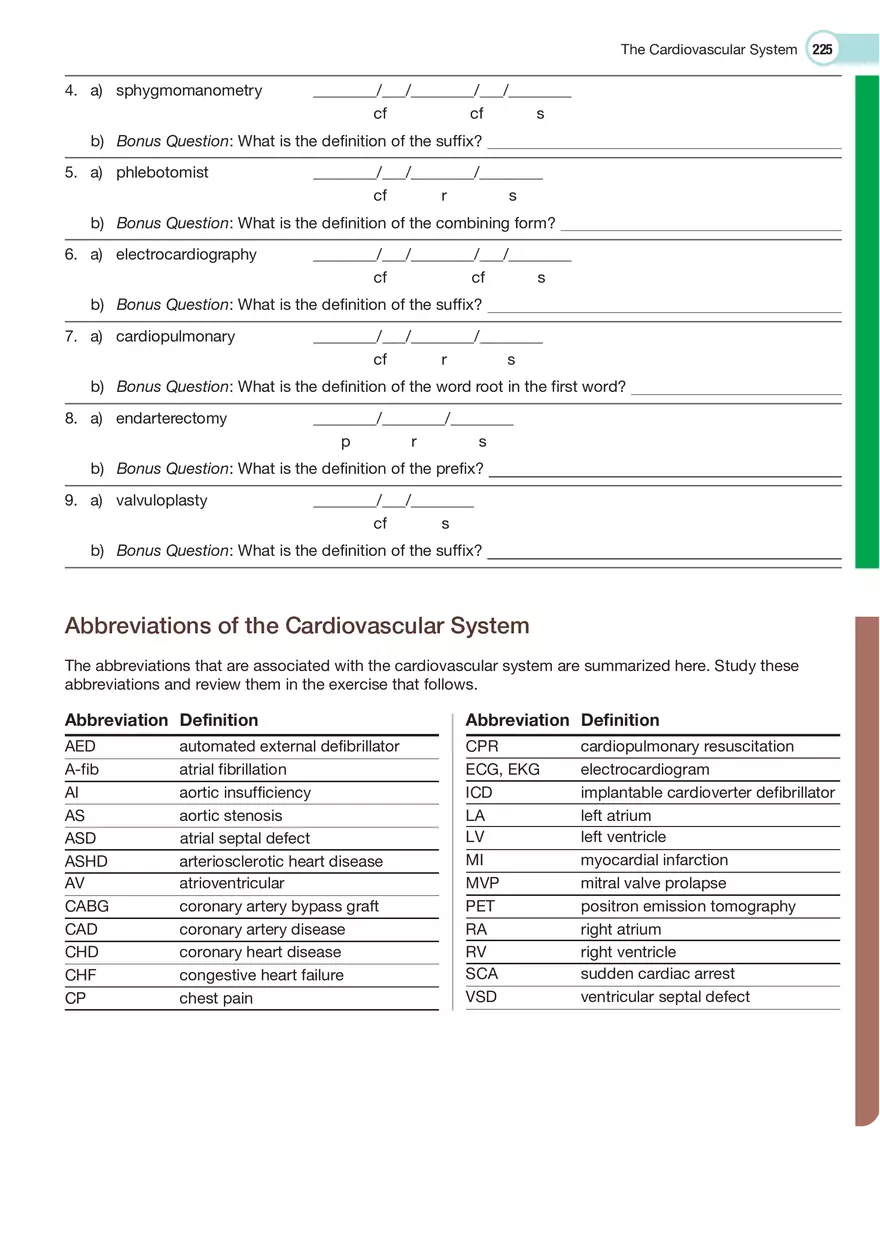 The Cardiovascular System Medical Terminology - Page 28