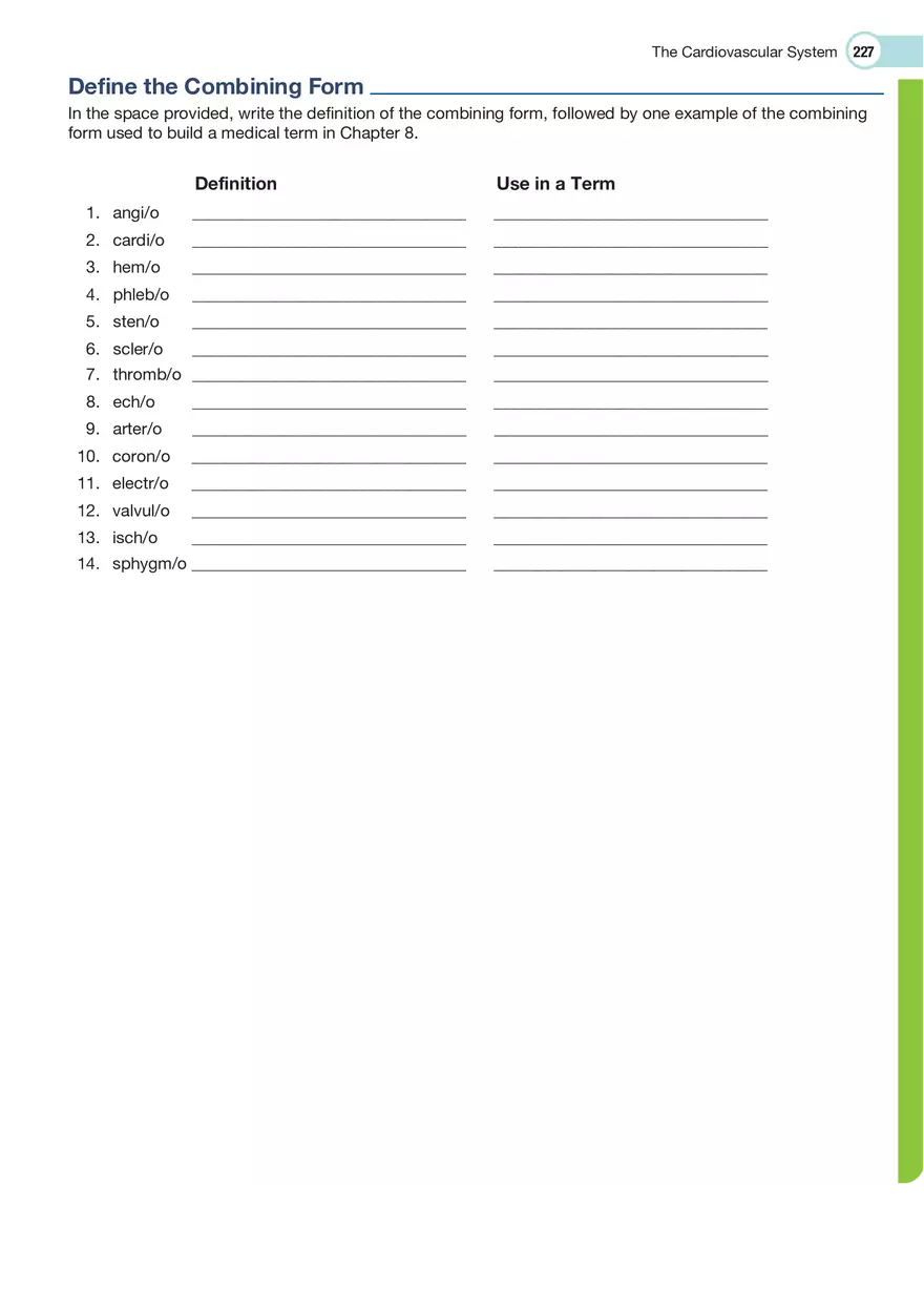 The Cardiovascular System Medical Terminology - Page 30
