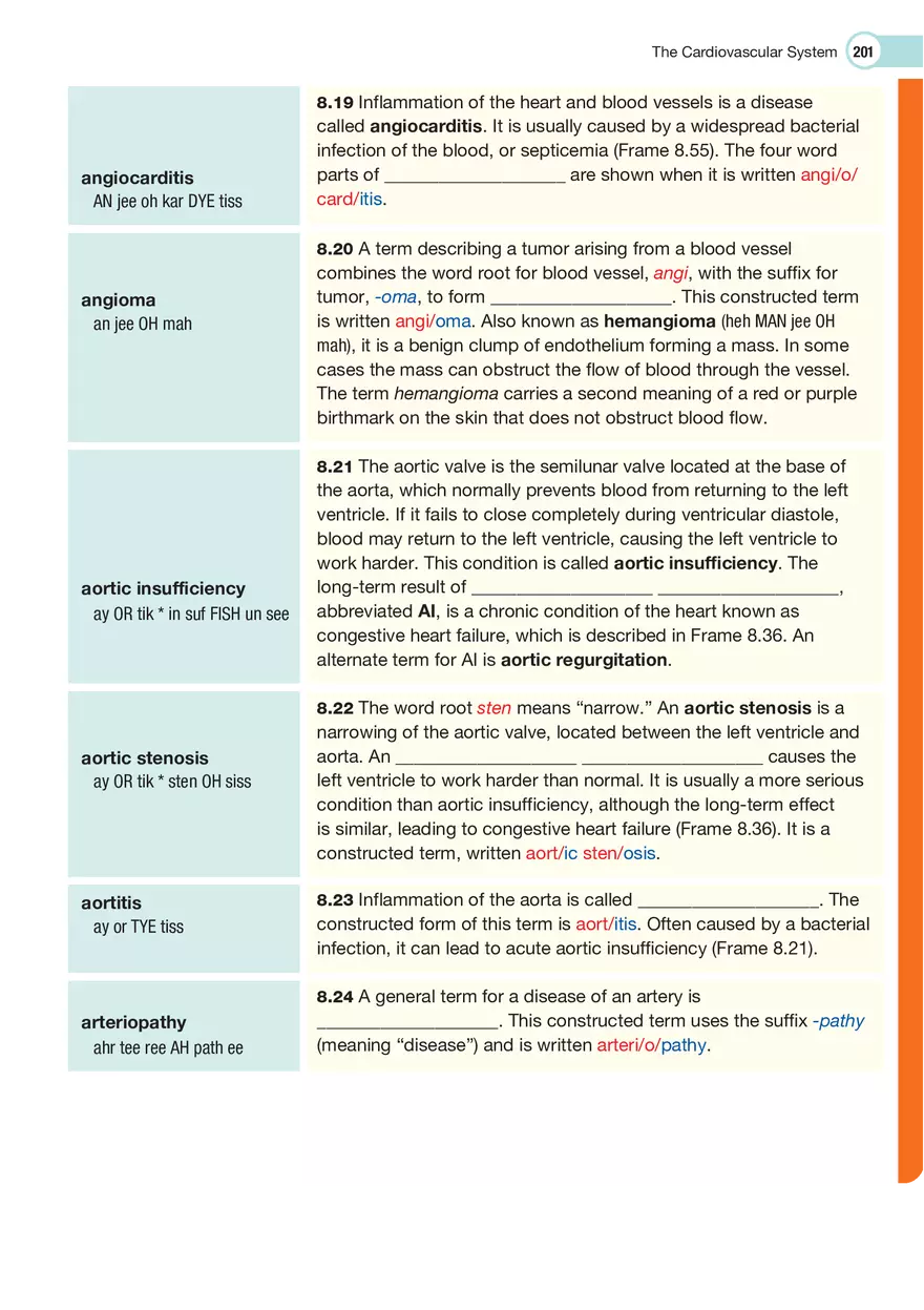 The Cardiovascular System Medical Terminology - Page 42