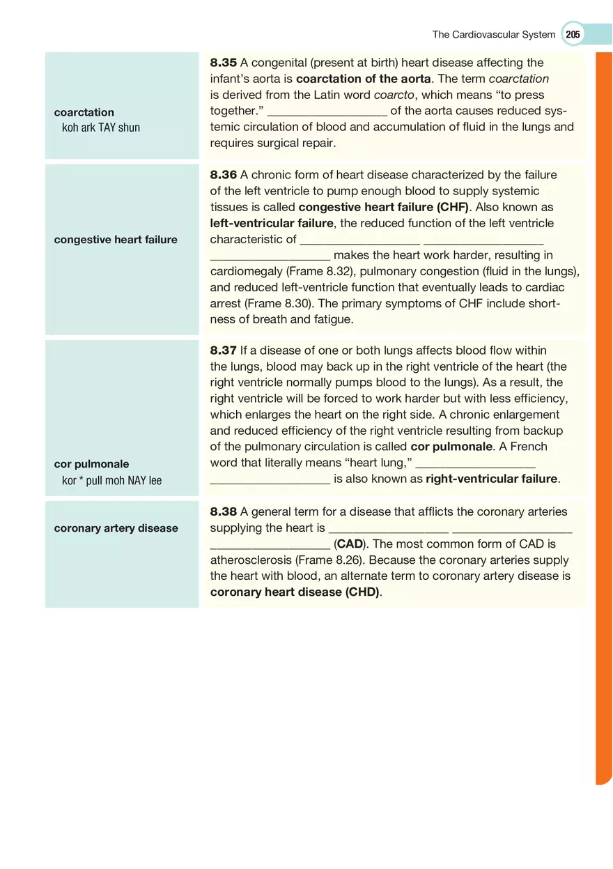The Cardiovascular System Medical Terminology - Page 6