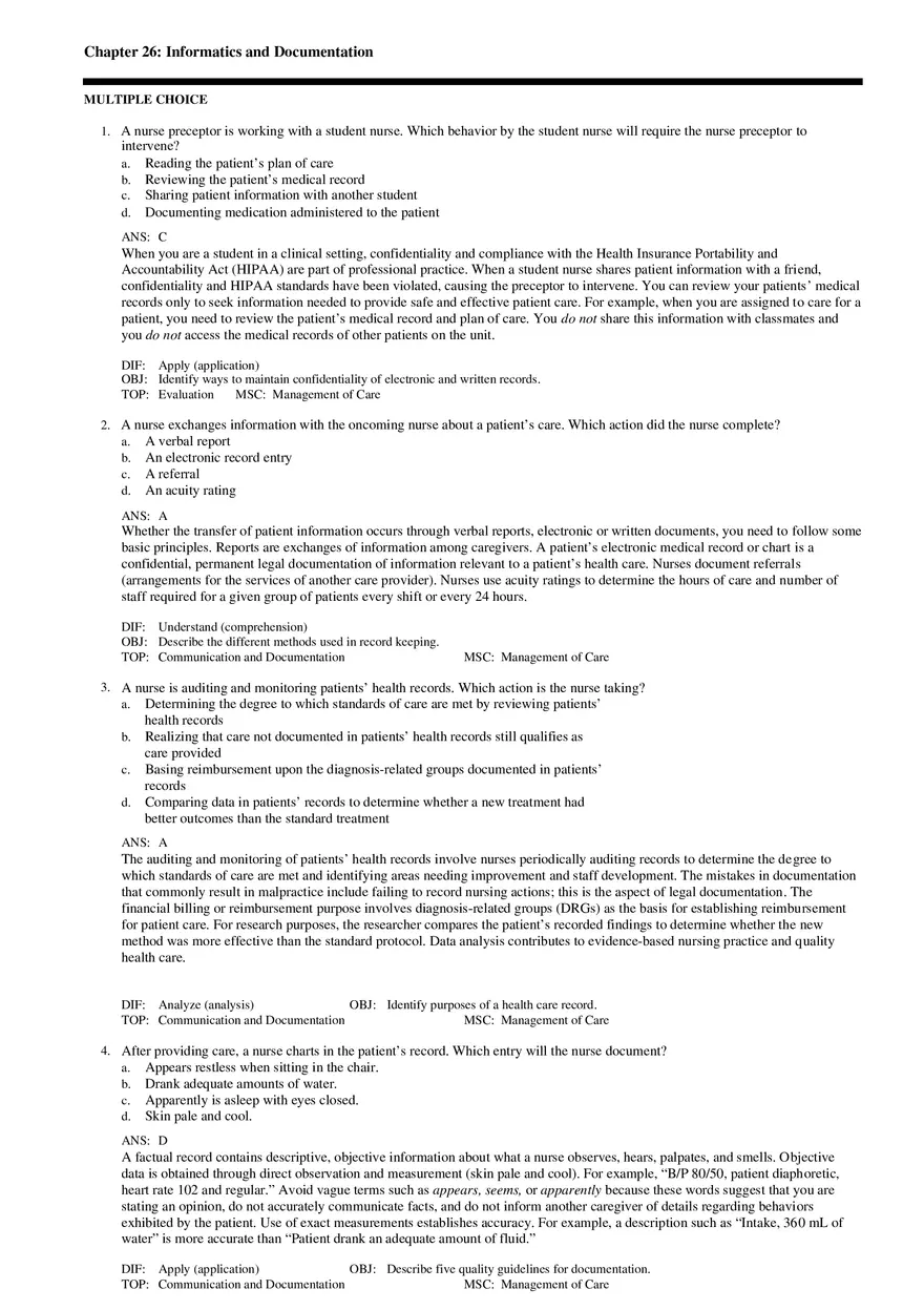 Chapter 26 Informatics and Documentation - Page 1