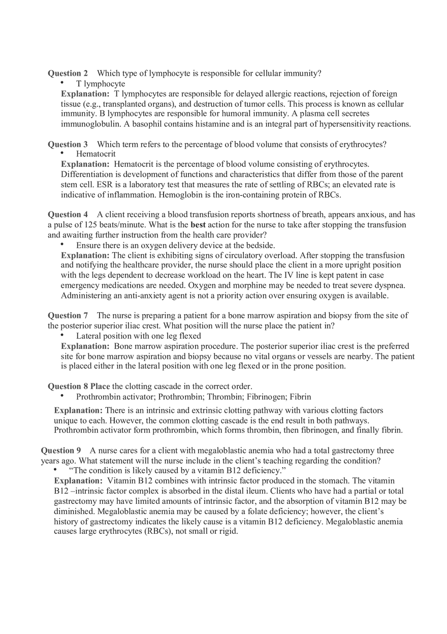 Hemo Function Questions 4 - Page 1