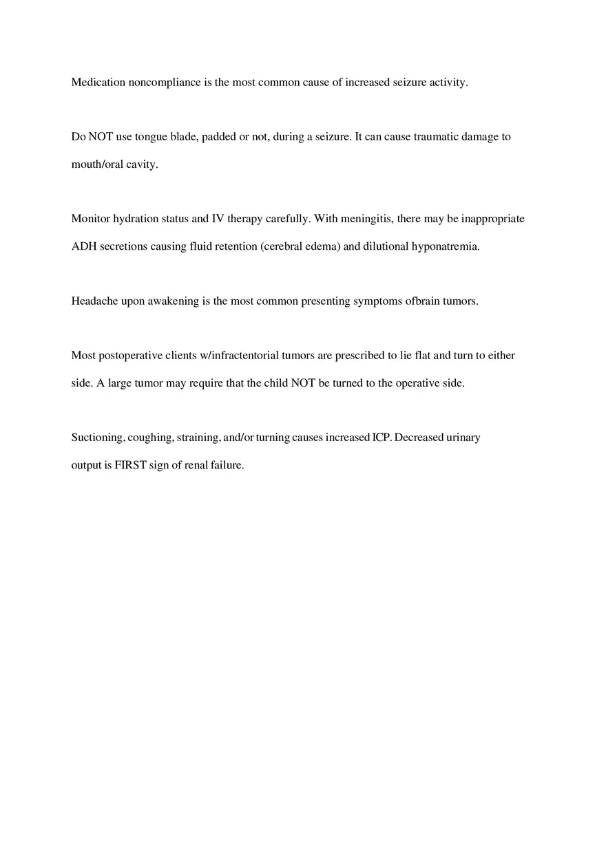 HESI Pediatrics Exam Hints - Page 11