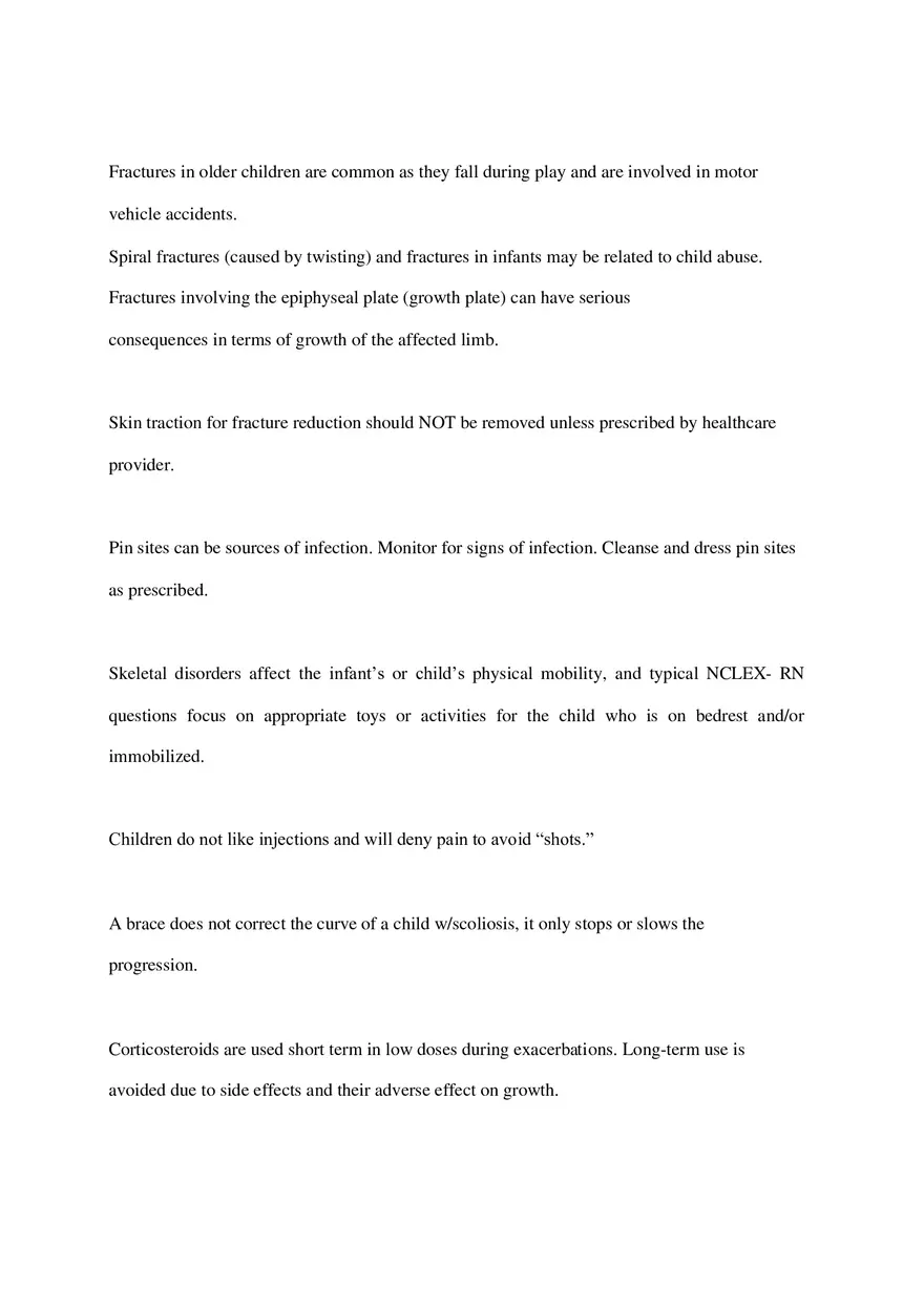 HESI Pediatrics Exam Hints - Page 5