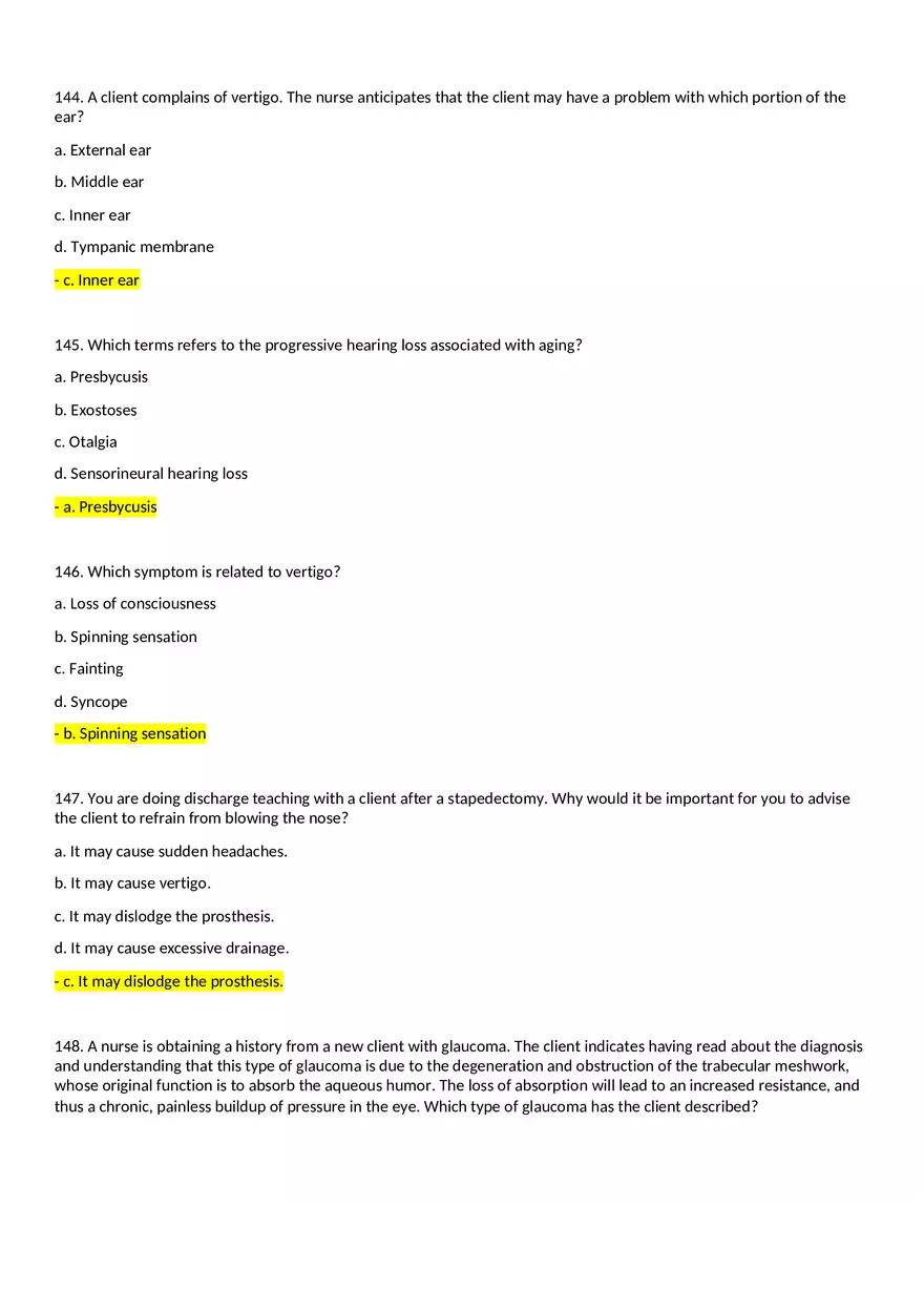 Multidimensional Care 1 Exam Part 4 Answers - Page 7