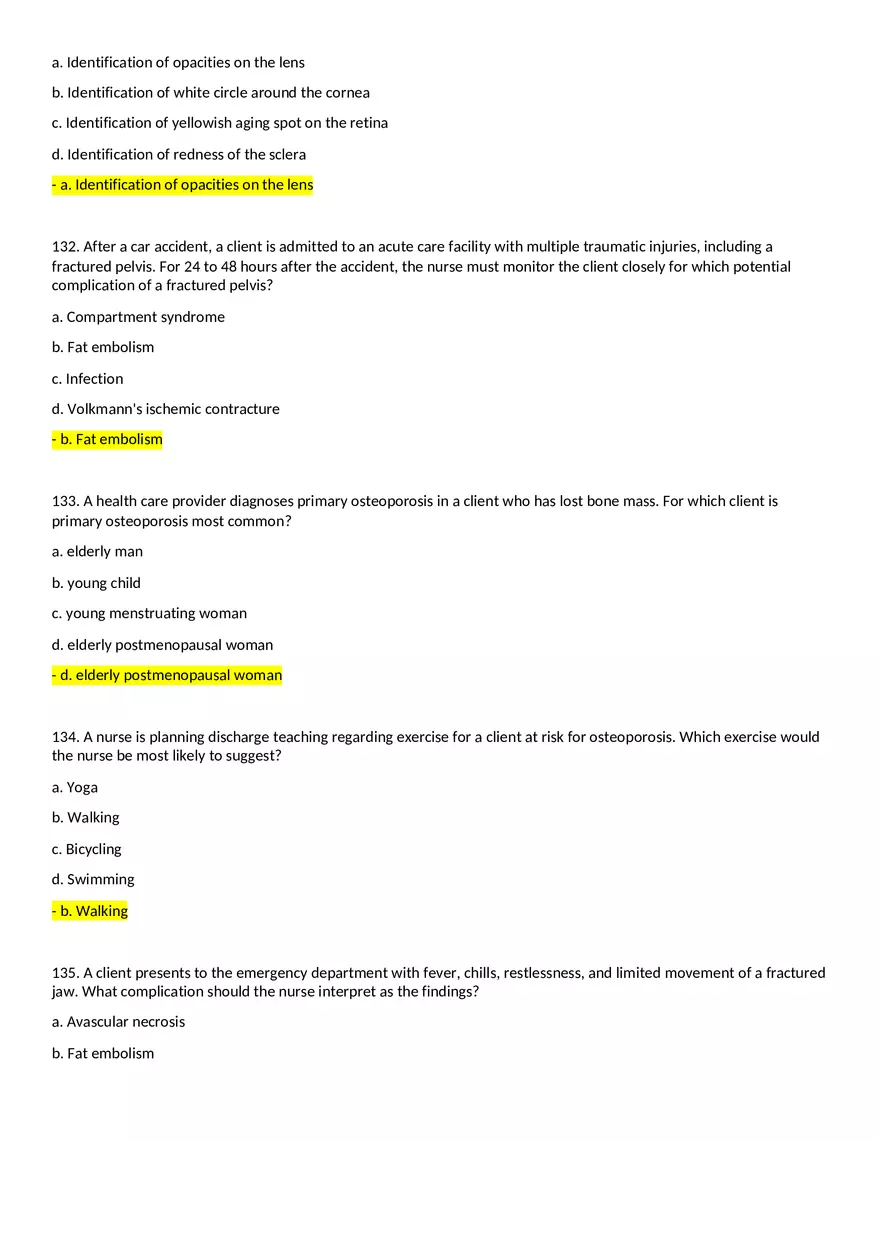 Multidimensional Care 1 Exam Part 4 Answers - Page 4