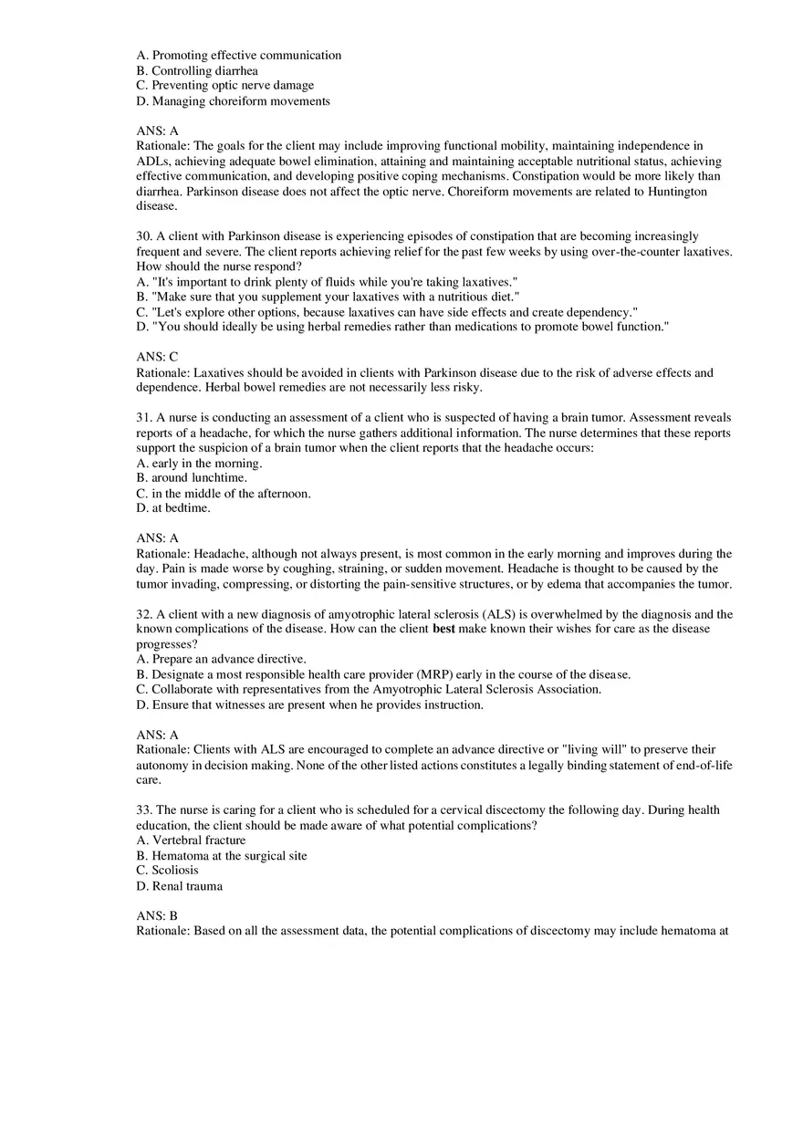 Chapter 65 Management of Patients with Oncologic or Degenerative Neurologic Disorders - Page 7