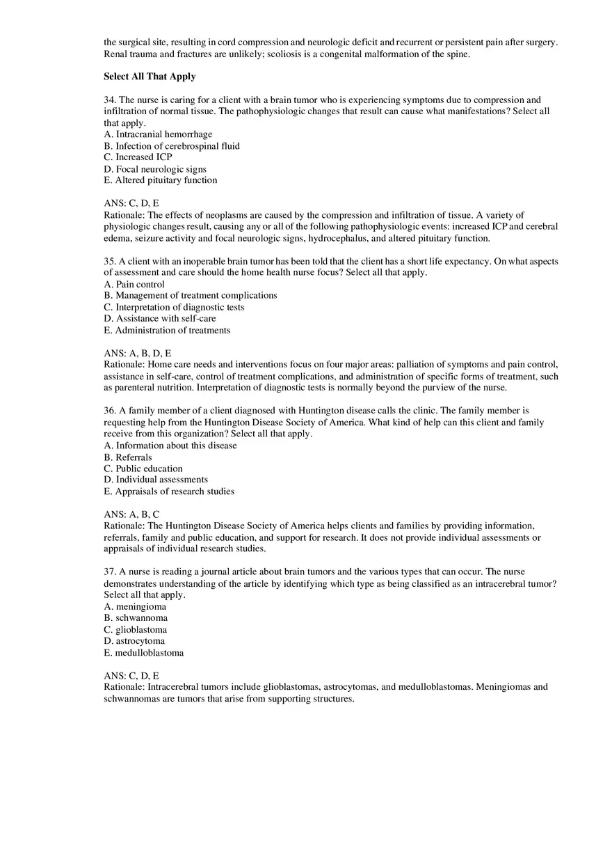 Chapter 65 Management of Patients with Oncologic or Degenerative Neurologic Disorders - Page 8