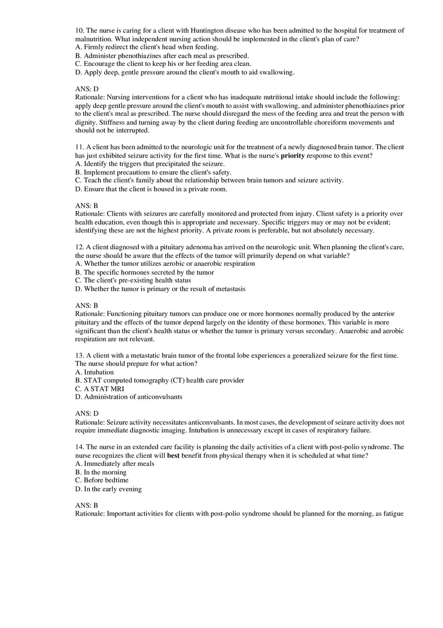 Chapter 65 Management of Patients with Oncologic or Degenerative Neurologic Disorders - Page 3