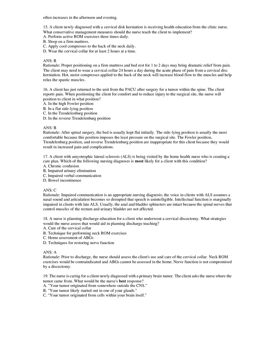 Chapter 65 Management of Patients with Oncologic or Degenerative Neurologic Disorders - Page 4