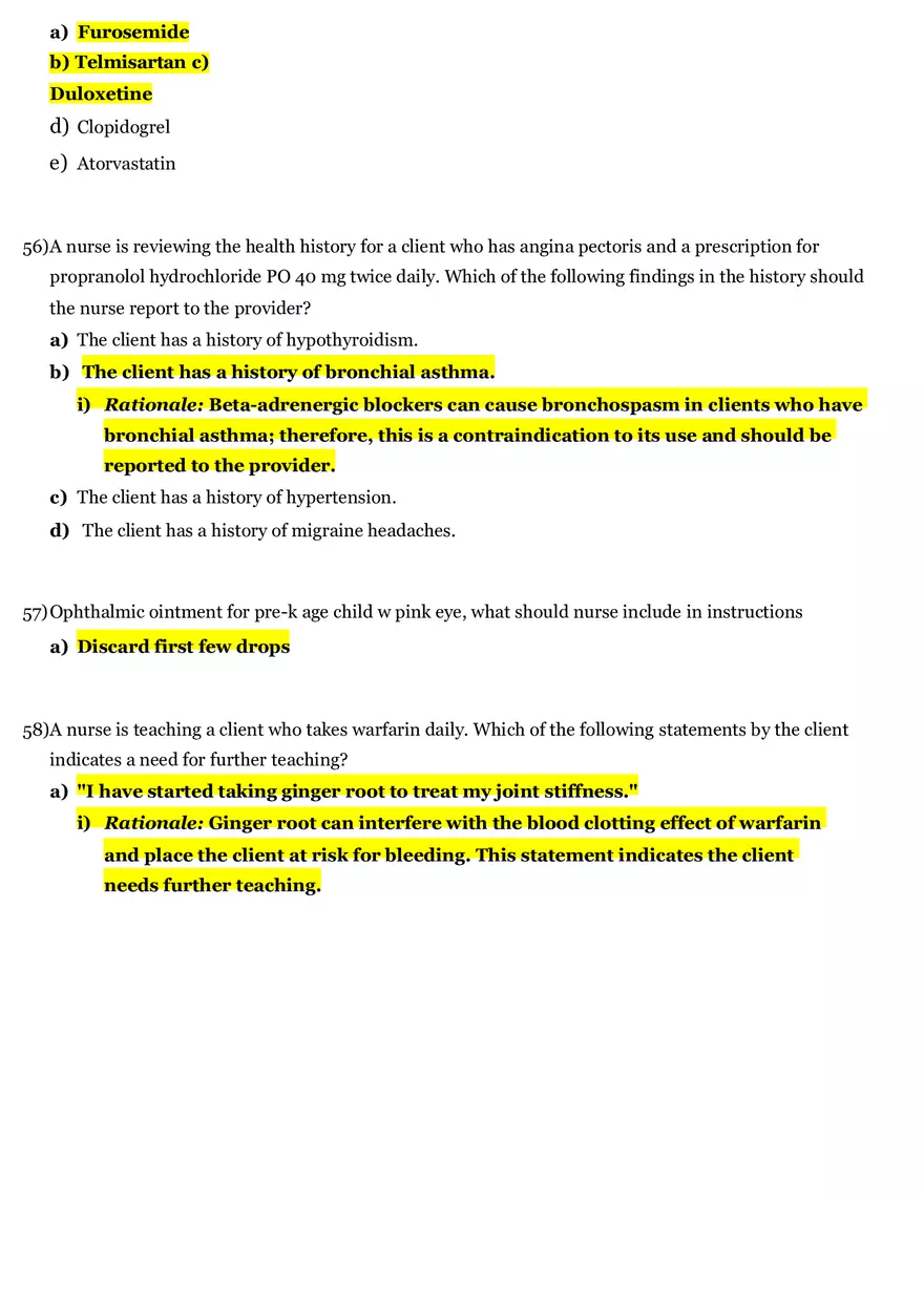 Pharmacology Final Review 2020 Part 3 - Page 4