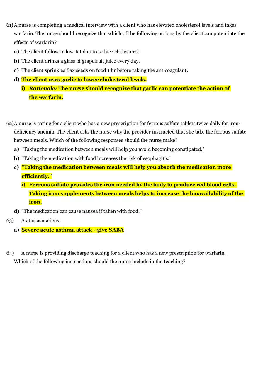 Pharmacology Final Review 2020 Part 3 - Page 6