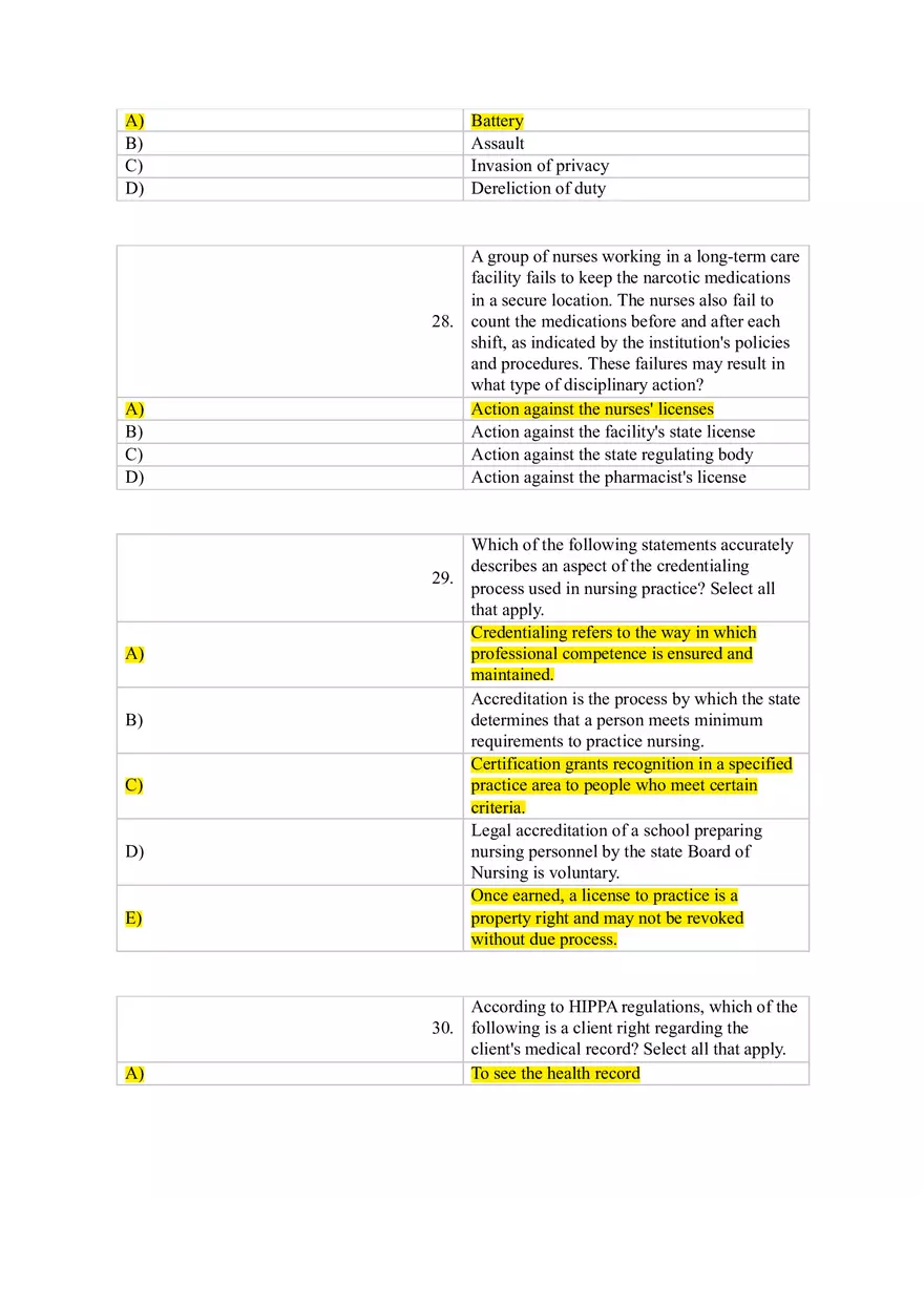 Which Nursing Student Would Most Likely be Held Liable for Negligence - Page 8