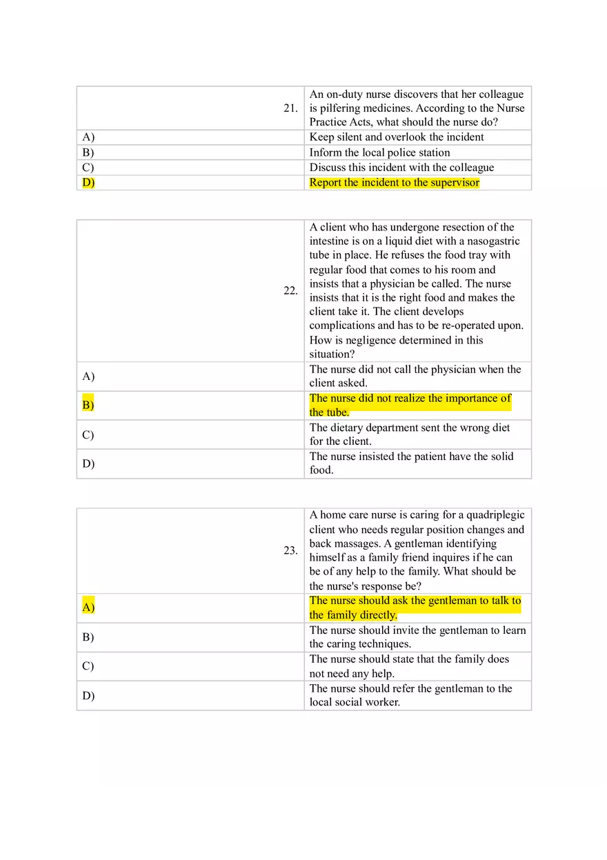Which Nursing Student Would Most Likely be Held Liable for Negligence - Page 6