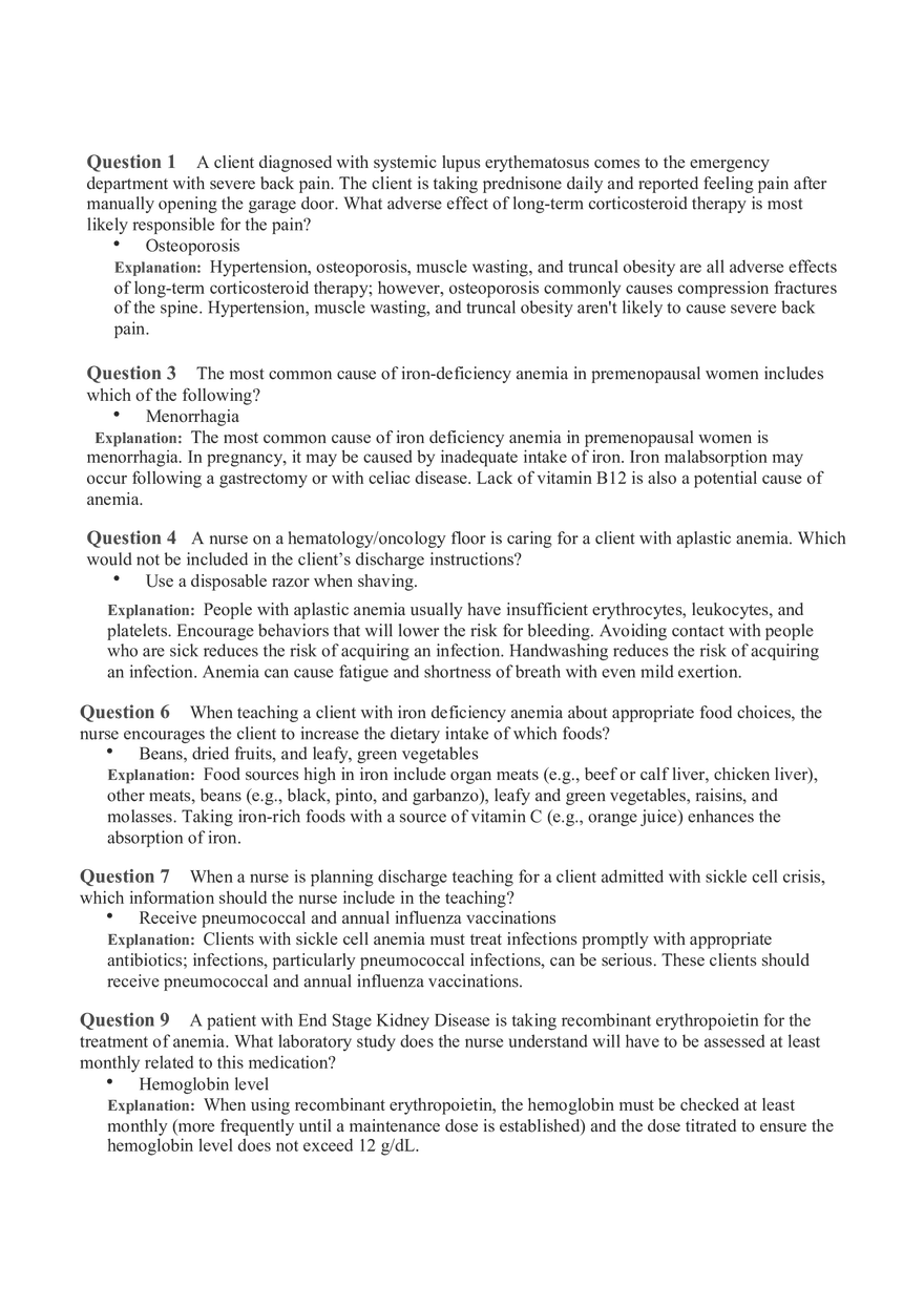 Hemo Function Questions 11 - Page 1